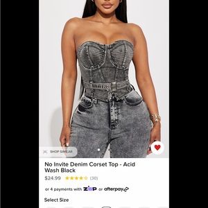 Fashion nova denim corset